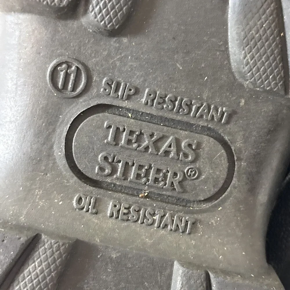 Black Texas Steer Very Black slip & oil resistant Mens size 11 US boots
